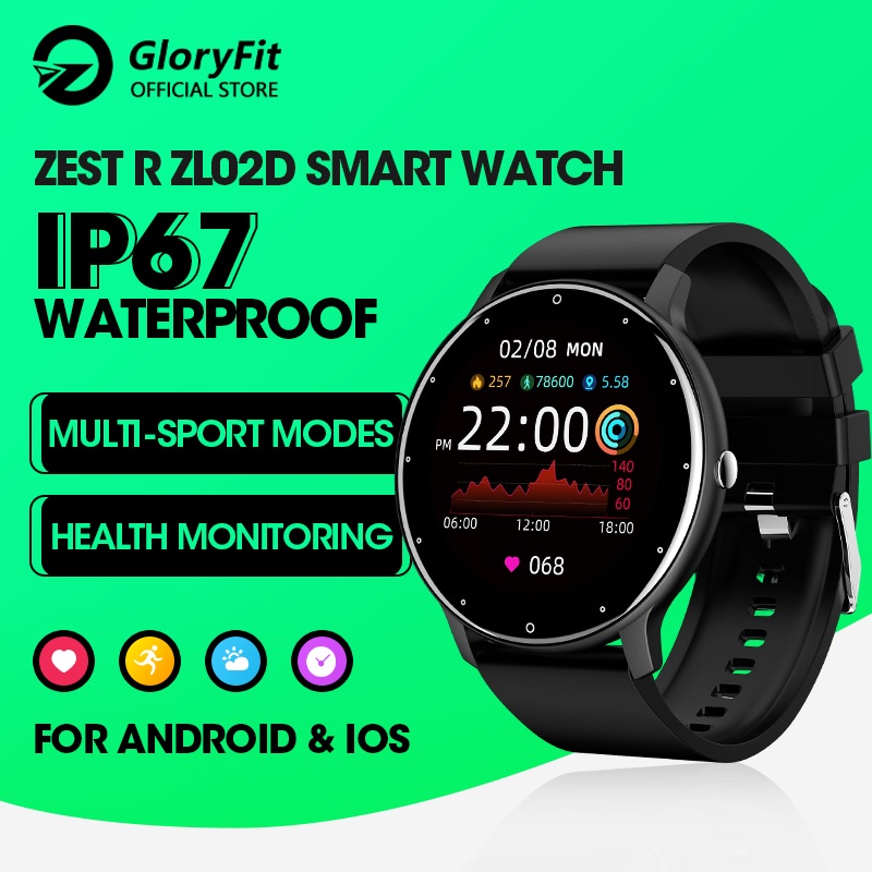 GloryFit Waterproof Women Men Sport Fitness Sleep Heart Rate Monitor Smart Watch For IOS Android