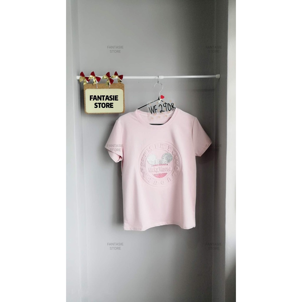 Lady T Shirt 女装 Cotton Korean Mickey Unicorn Hello Kitty Moschino Disney Shopee Malaysia