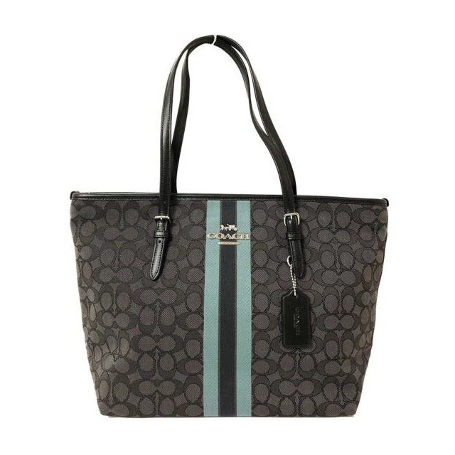 coach signature jacquard tote