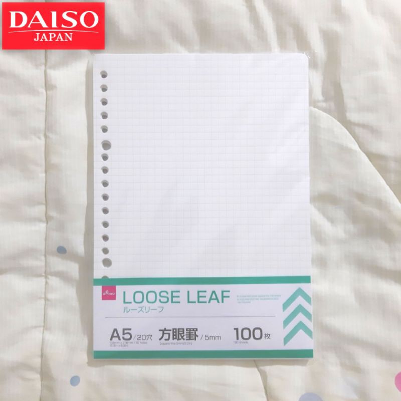Daiso A4/A5/B5 Gridded Loose Leaf Paper Shopee Malaysia