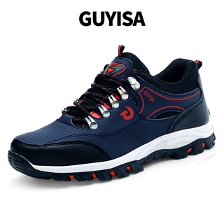 GUYISA Men breathable safety shoes work shoes kasut keselamatan steel toe shoes Non-slip wear-resistant safety shoes