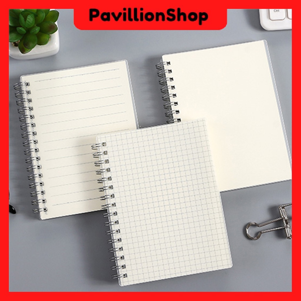 Buku Nota Lukis Garis Grid A5/B5 Notebook Clear Frosted Spiral Coil ...