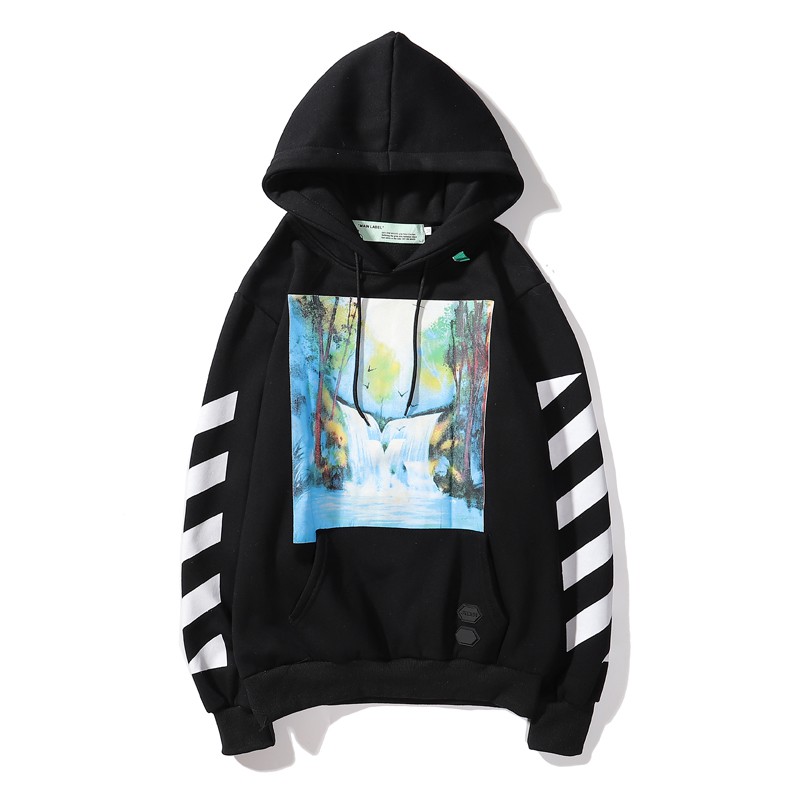 off white waterfall hoodie