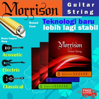 Morrison Acoustic / Electric / Classical Guitar string 6 Strings Set. Tali gitar set