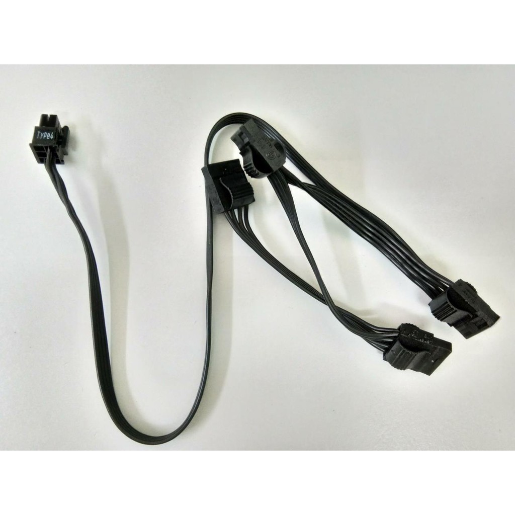 New Original Corsair Type 4 Molex 6pin to 4X PSU Power Supply