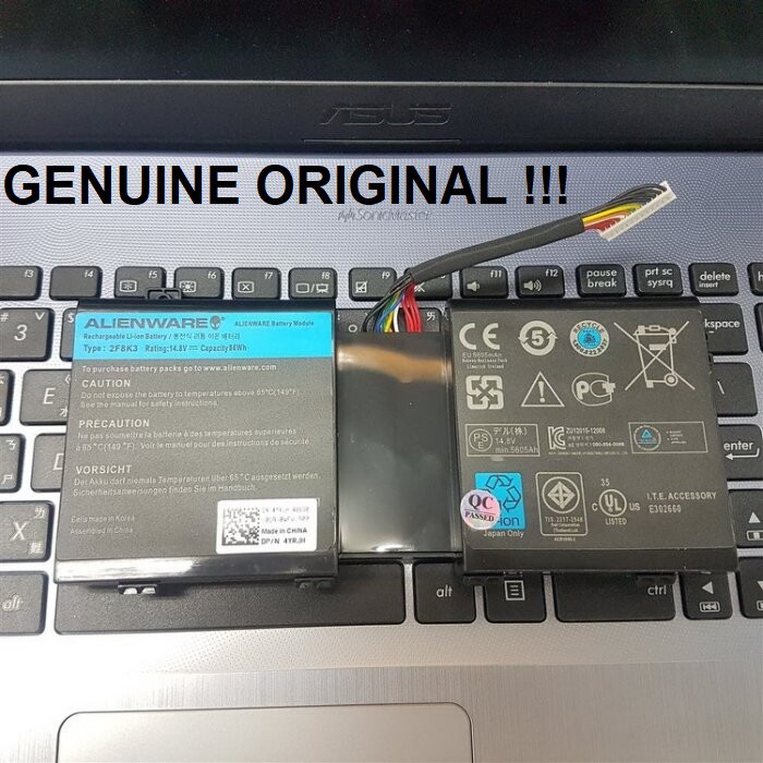 Genuine Original Dell Alienware M18x R3 M17x 17 17x R5 G33tt Kj2px 2f8k3 18 18x P18e Battery Shopee Malaysia