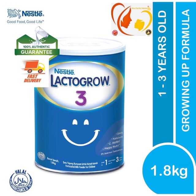 Nestle Lactogrow Step 3/4 (1.8kg)-Tin/ Box Exp2023 | Shopee Malaysia