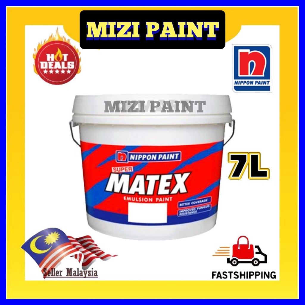 NIPPON SUPER MATEX 7L White Series Emulsion Paint/ Cat Putih | Shopee ...