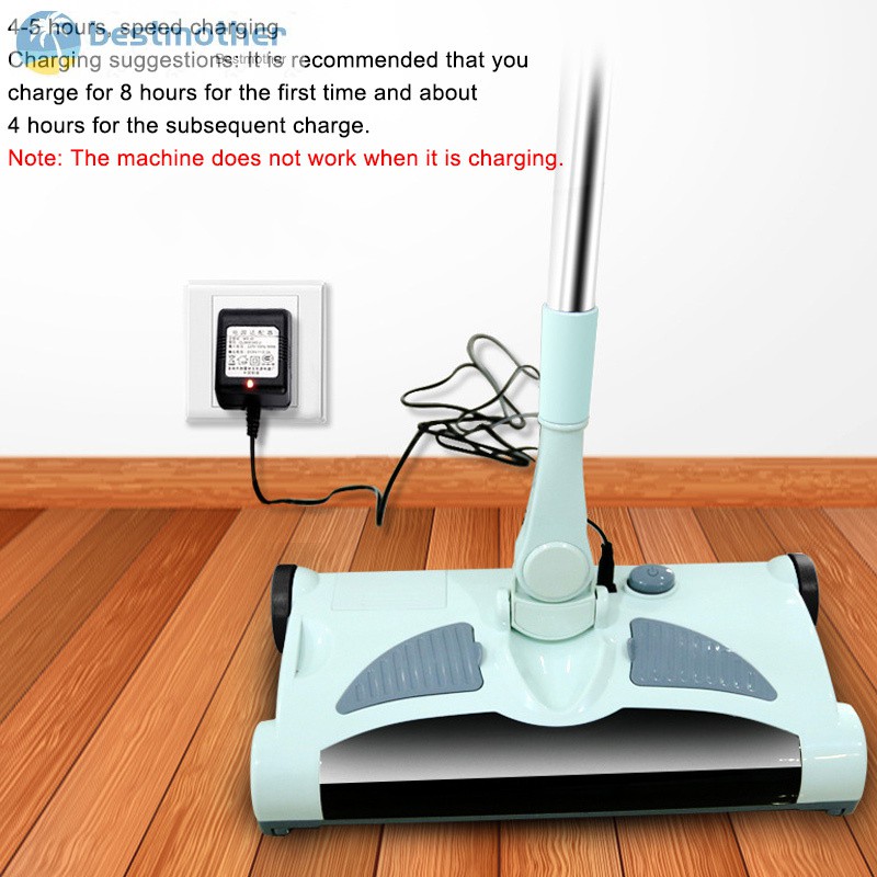 Quiet Electrostatic Carpet Floor Sweeper Lightweight Cleaning