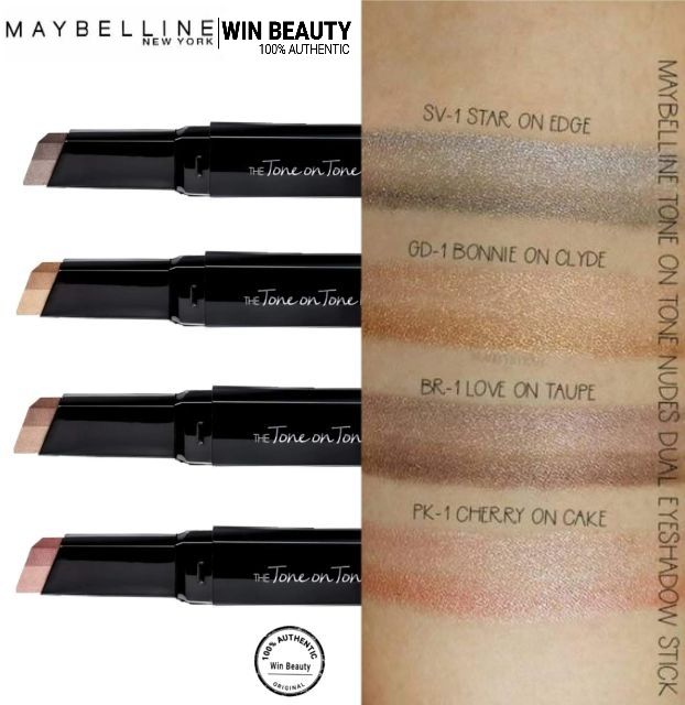 Maybelline Winbeauty Tone On Tone Nudes Creamy Dual Eye Shadow Stick 2g Shopee Malaysia