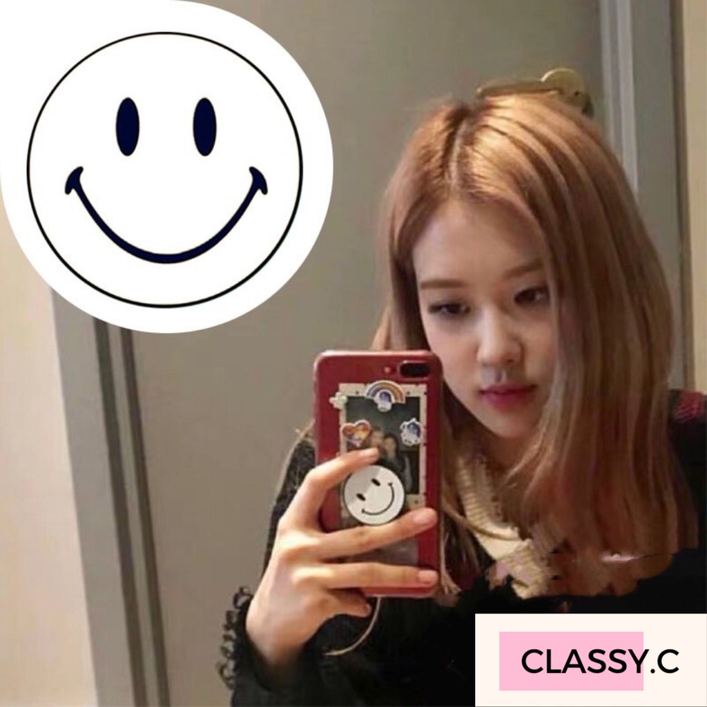 [READY STOCK] BLACKPINK ROSE inspired smiley Griptok mobile phone