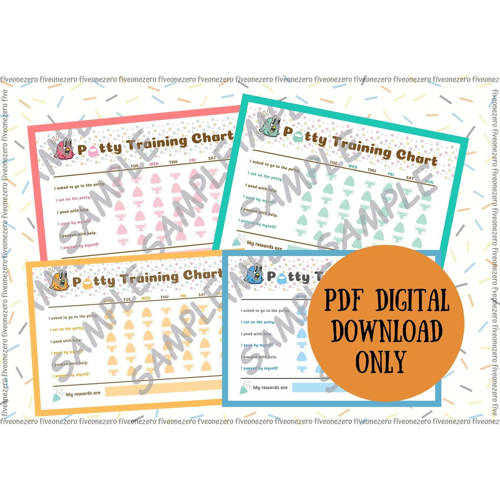 [PDF Softcopy] DIY Carta Ganjaran; Printable Poo Poo, Potty Training