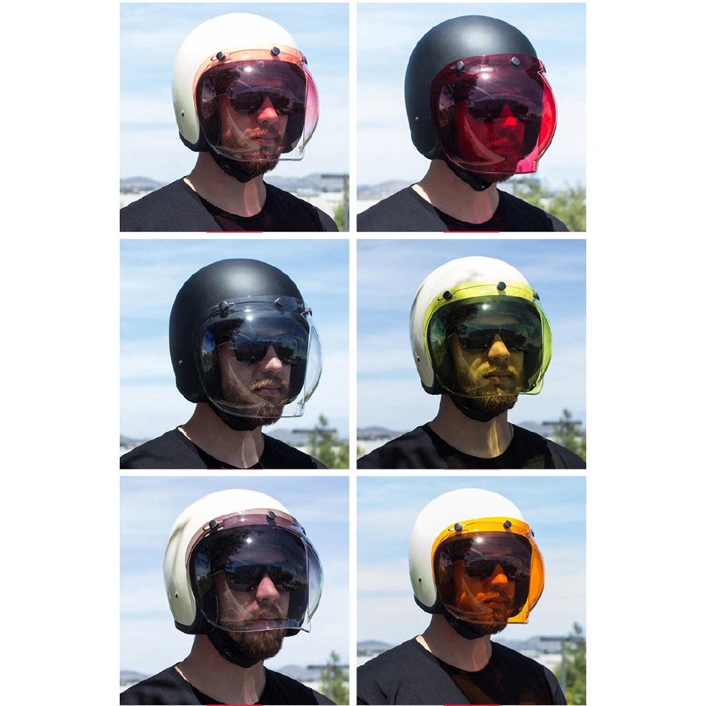 bubble face shield motorcycle helmet