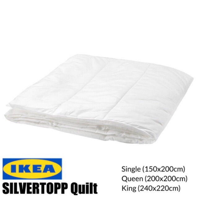 Ikea Silvertopp Quilt Single Queen King, Duvet Size For Queen Bed Ikea