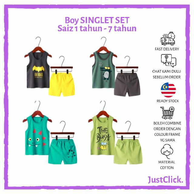 Baju Budak Lelaki Playset Boy Shirt Boy Singlet T Baju Budak Lelaki Playset Boy Shirt Boy Singlet T