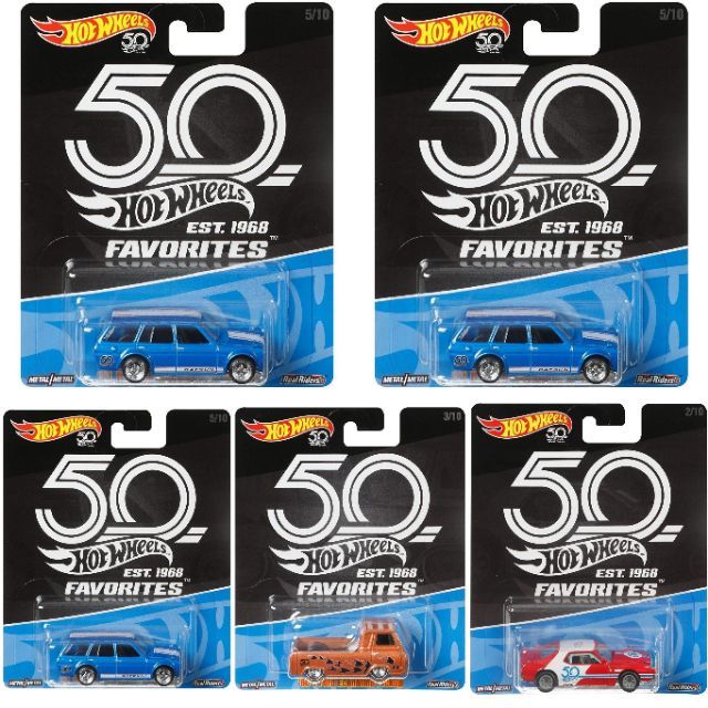 hot wheels 50th anniversary favorites set