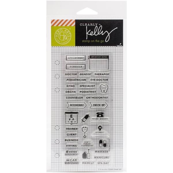 HERO ARTS CLEARLY KELLY CLEAR PLANNER STAMPS APPOINTMENT PLANNER