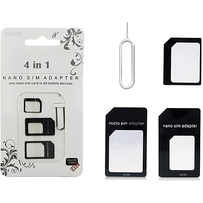 Sim Card Adapter Kits with Nano Sim Adapter and Micro Sim Adapter with Sim Opener Pin Key