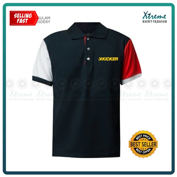 G Polo T Shirt Sulam Kicker Audio Speaker In-Car Entertainment Subwoofer Twitter Baju Lelaki Cotton Fashion Embroidery