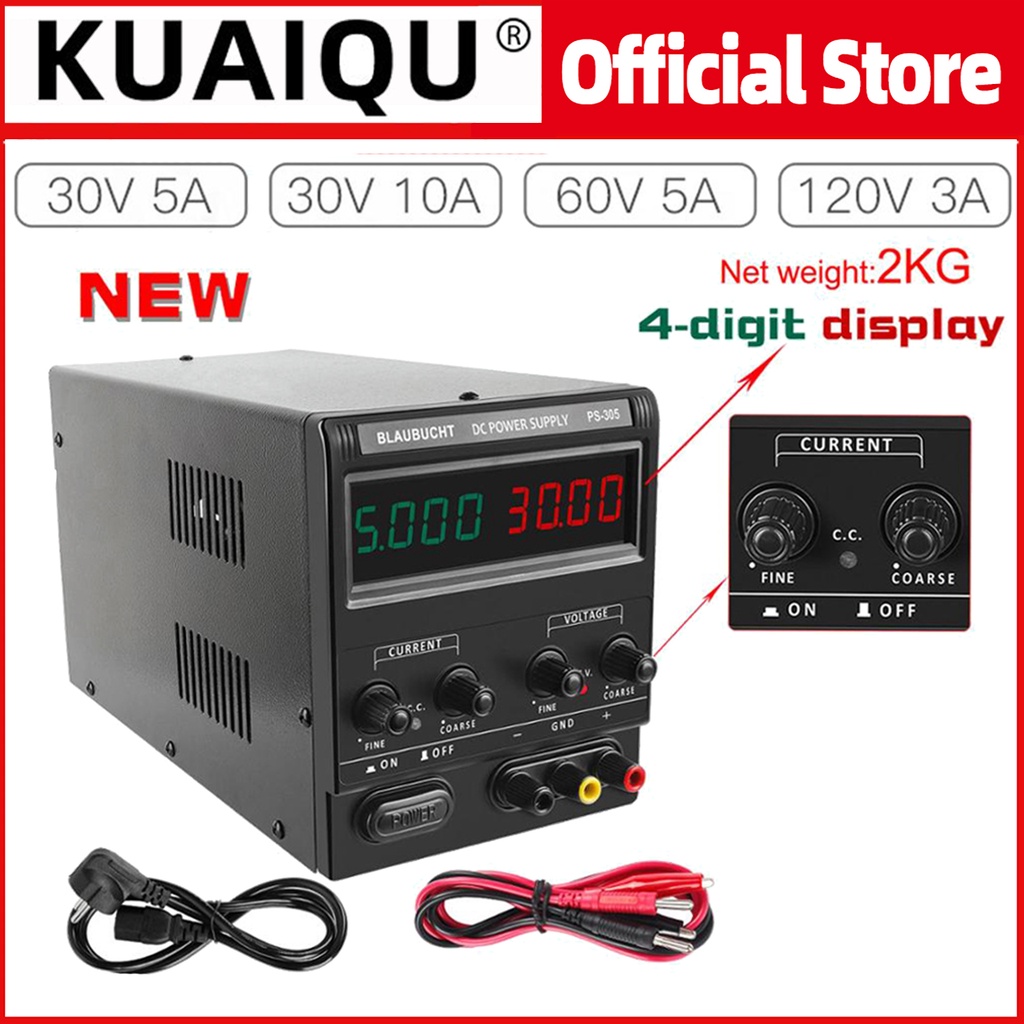 Variable Lab DC Power Supply Adjustable 30V 10A 60V 5A 120V 3A Voltage ...