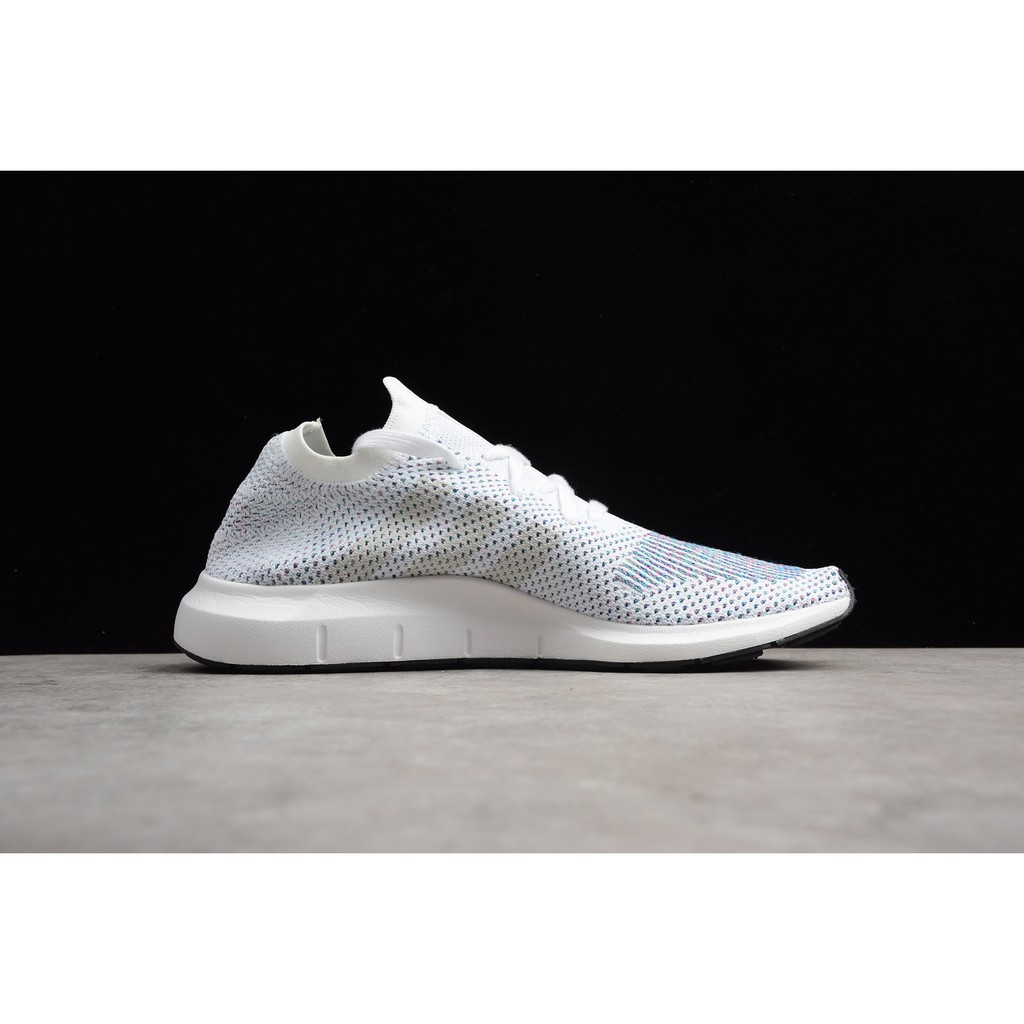 adidas swift run primeknit white & grey shoes