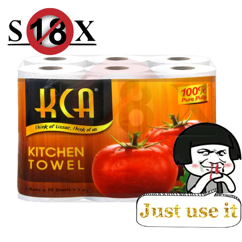 Sex 11 Kca Tomato Kitchen Towel 6 Rolls X 60 Sheets 100 Quality Shopee Malaysia