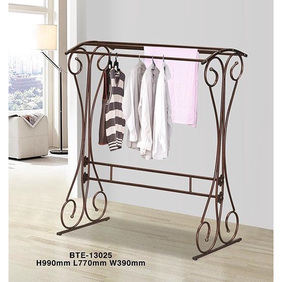 [ready Stock] Wrought Iron Low Towel Rack Rak Baju Besi Shopee Malaysia