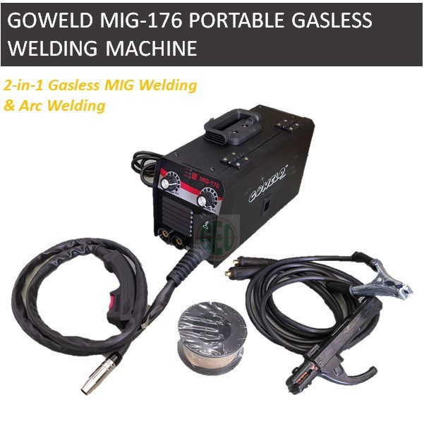 GOWELD MIG 176 / 2-In-1 Portable Gasless Inverter & Arc Welding Machine ...