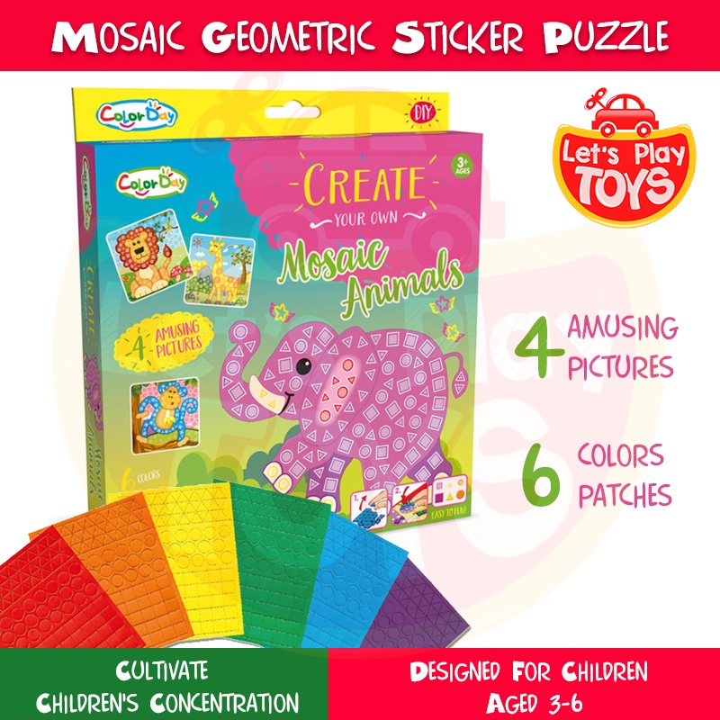 DIY Eva Foam Mosaic Geometric Educational Sticker Montessori Toys for