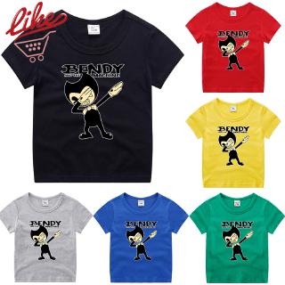 Kids Costume Tees Boys Girls Bendy And The Ink Machine Cosplay Keep Smile Clothes Tshirt Short Sleeve T Shirt Tee Tops Shopee Malaysia - bendy and the ink machine short sleeve t shirt kids roblox keep smiling tee tops