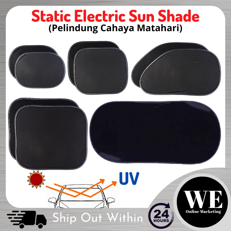 🇲🇾Ready Stock🇲🇾 Universal Car Static Electric Sun Shade With UV
