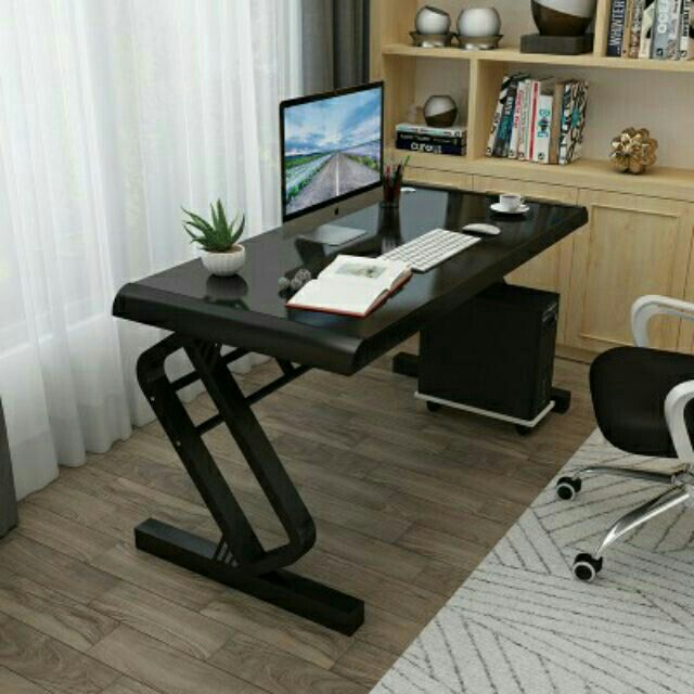 Ready Stock Glass Top Workstation And Gaming Computer Table Shopee Malaysia