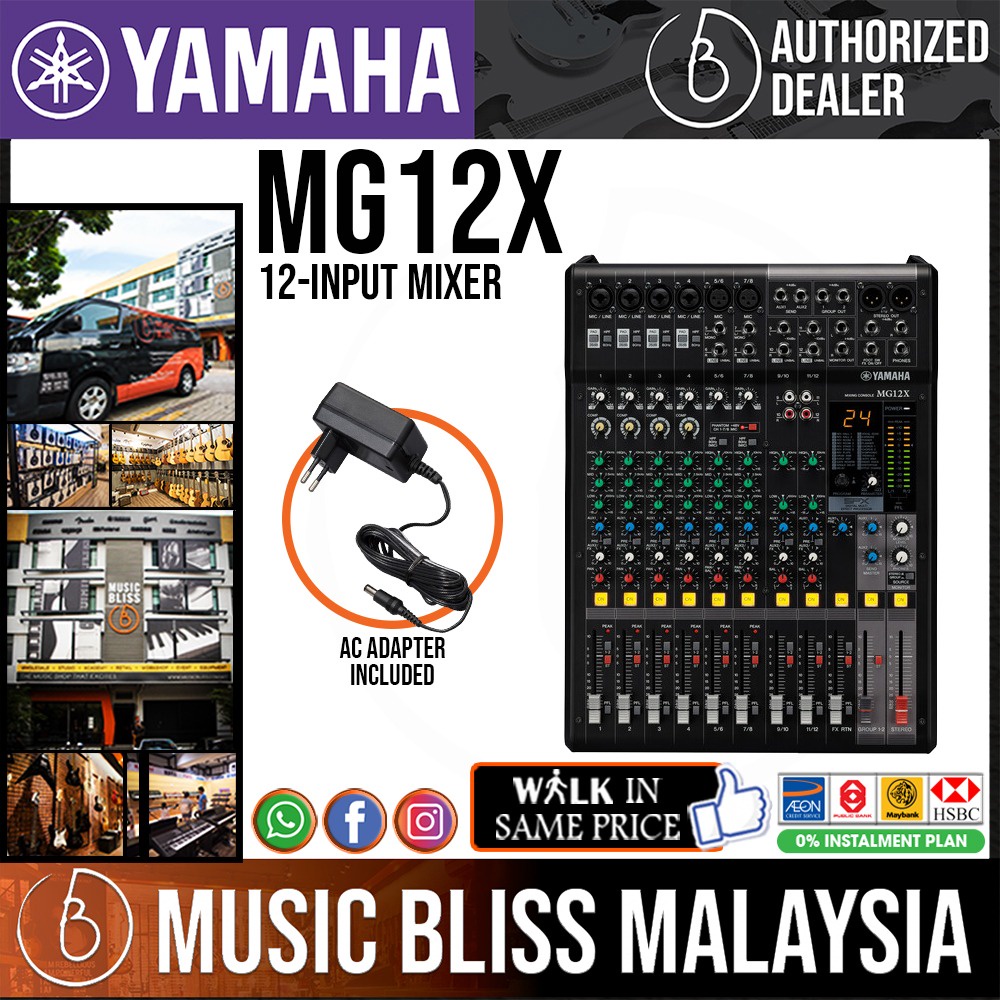 Yamaha MG12X 12-Channel Mixer With Effects (MG 12X) | Shopee Malaysia