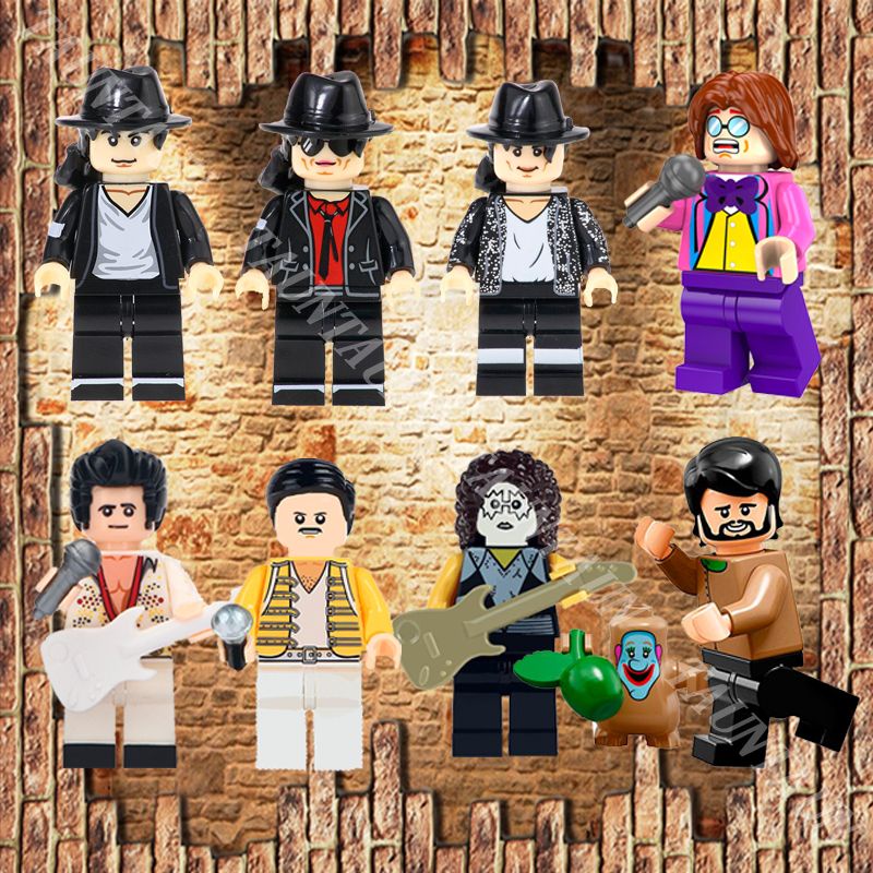 Music Band Legend Minifigure Beatles BTS Lego & Custom Elvis Jackson Mini Figure 