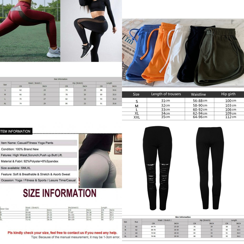 Ramdon Style Womens Sports Yoga Leggings Workout Gym Fitness Athletic Elastic Pants