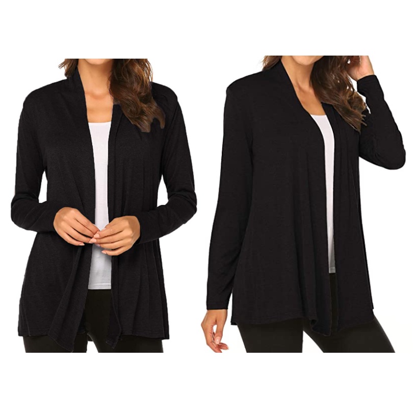 ?WHOLESALE 23? Open Front Long Sleeve Cardigan / Kardigan Rajut Depan Terbuka RED / 长袖开衫  [100% Cotton, Soft and E