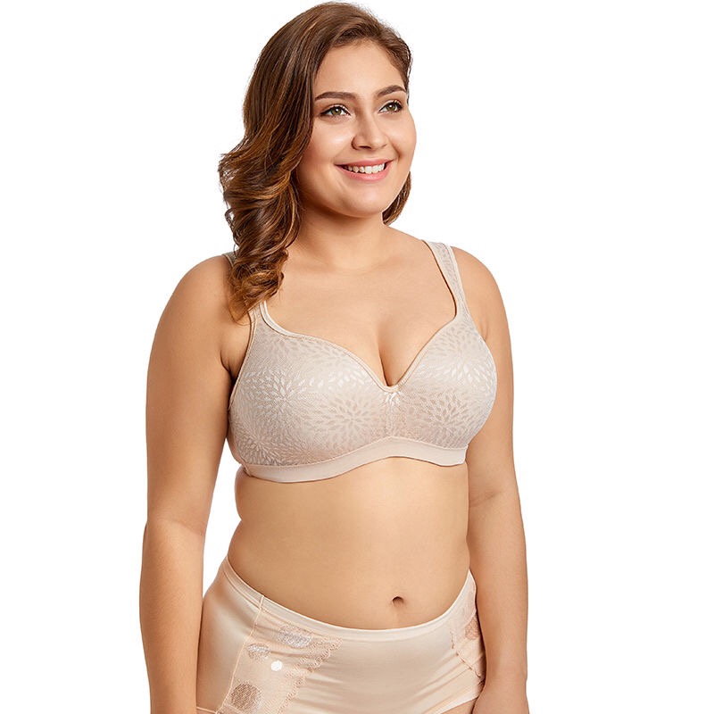 Plus Size Women Bra Push Up Thin Full Cup Brassiere E F Cup 80 To100 