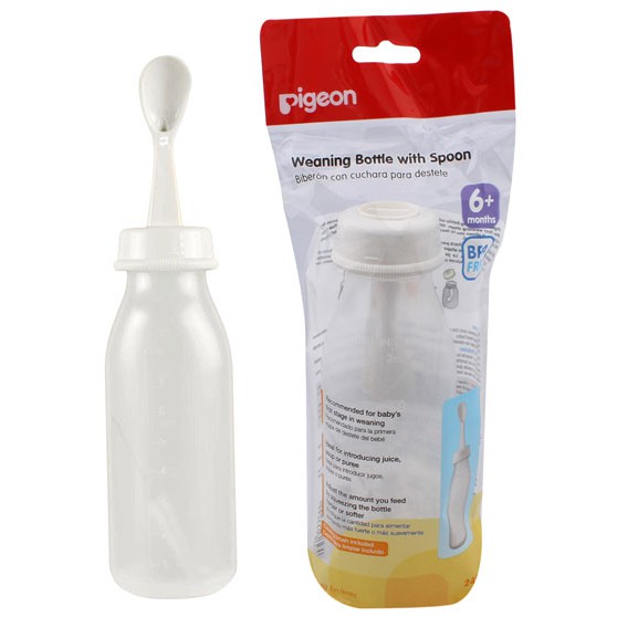 pigeon feeding bottle with spoon