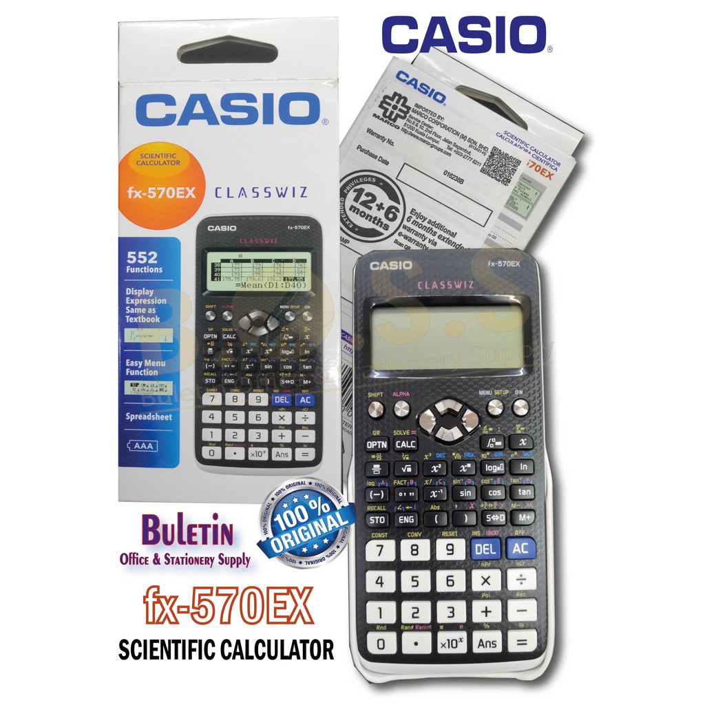 CASIO SCIENTIFIC CALCULATOR CLASSWIZ FX570EX Shopee Malaysia