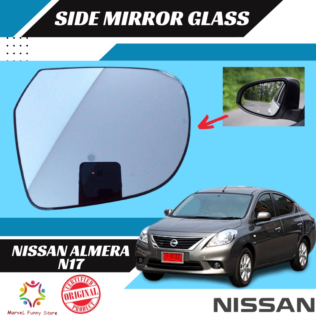 NISSAN ALMERA N17 VERSA 2010 SIDE MIRROR GLASS CERMIN KACA 100% ...