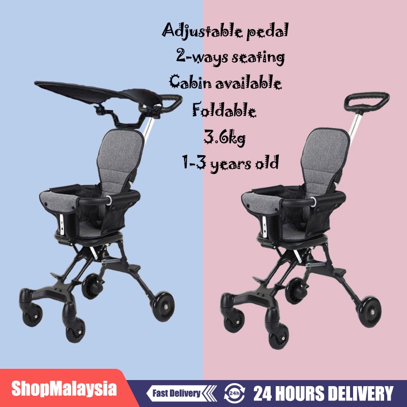 ❤️2 Way Facing Baby Stroller❤️ Magic stroller 4 wheels Ultra lightweight Foldable stroller Magic Kids Stroller