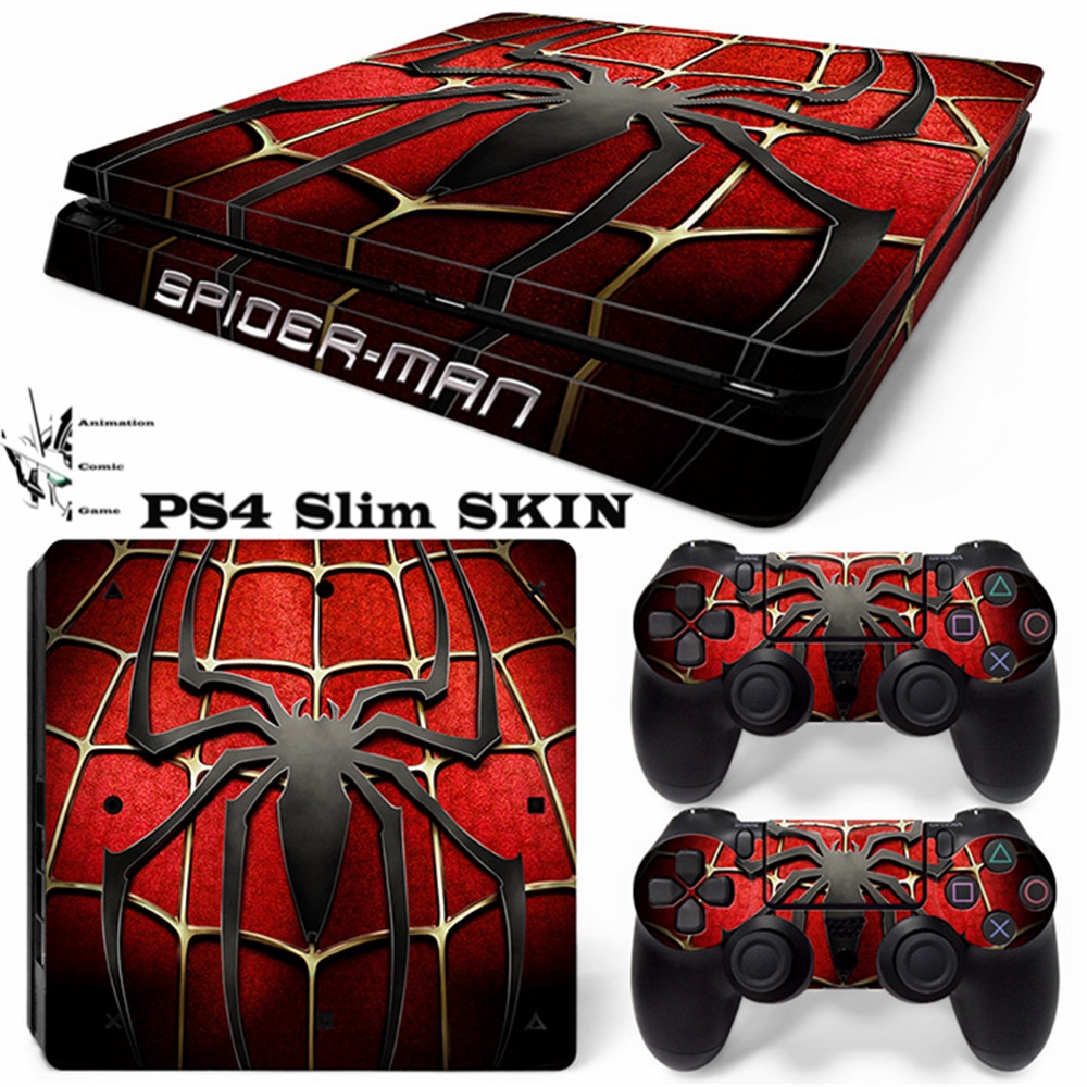 Spiderman PS4 Slim Playstation 4 Slim Skins Sticker Covers Decal Playstation 4 Slim Console
