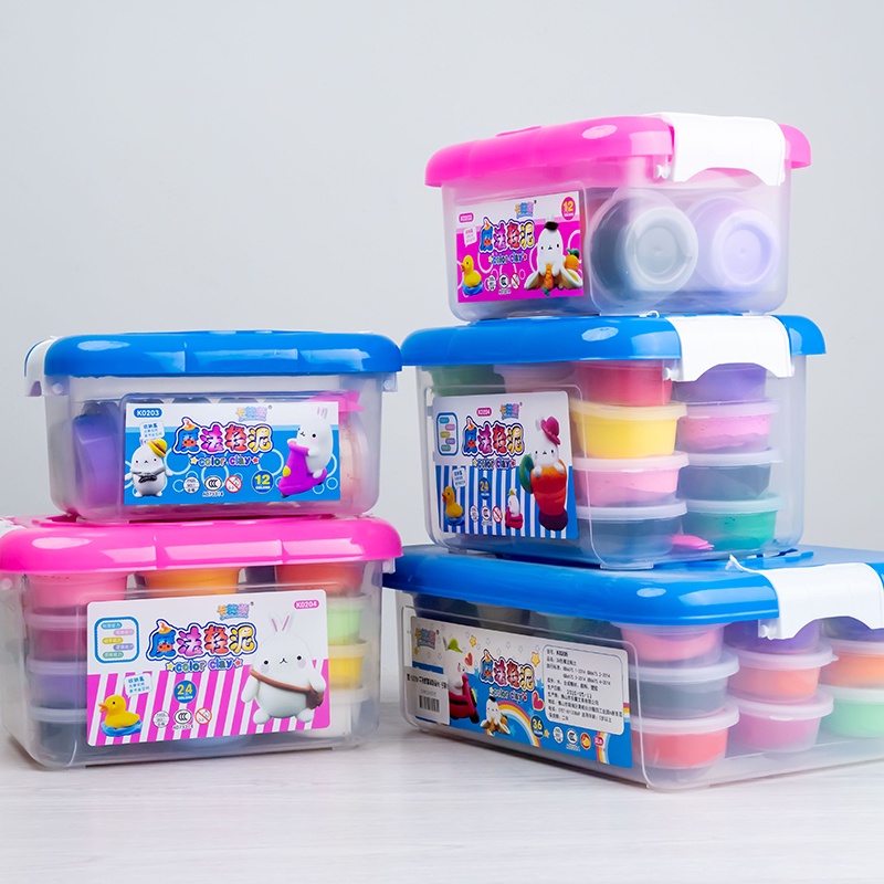 12/24 Colors NonToxic Dry Clay Slime Butter DIY Handmade Play Dough