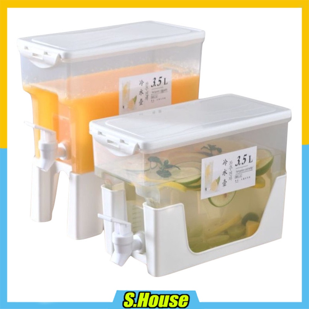 Water Bucket Dispenser Faucet Fruit Tea Beverage Cold Storage Container Refrigerator Bekas Air Kepala Paip Minum Peti