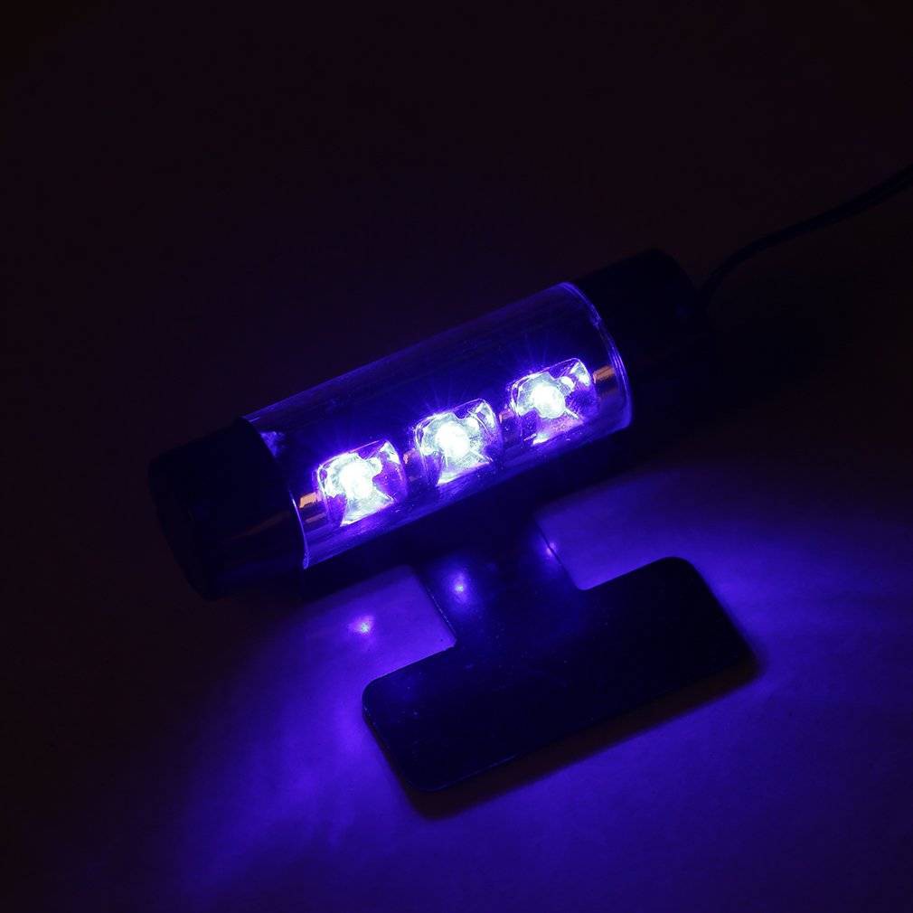 Vehicle Car Charge 12v 4 X 3 Blue Led Glow Neon Decor Interior Lights Set