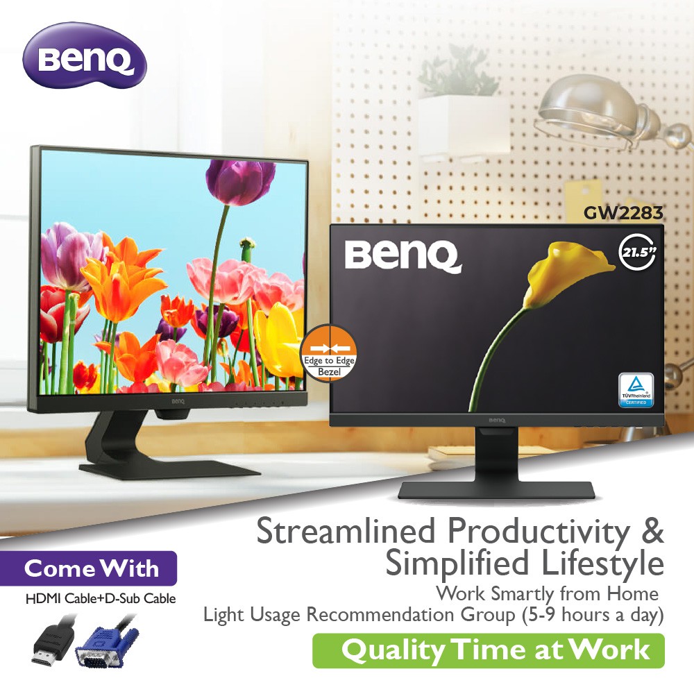 Benq Gw22 21 5 Full Hd Ips Led Monitor Shopee Malaysia