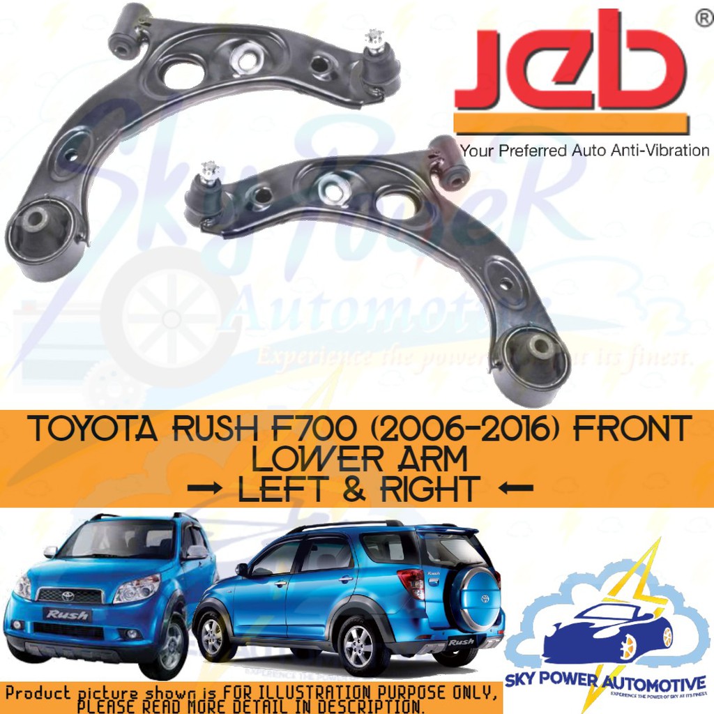 TOYOTA RUSH F700 (2006-2016) JEB LOWER ARM (FRONT LEFT u0026 RIGHT)