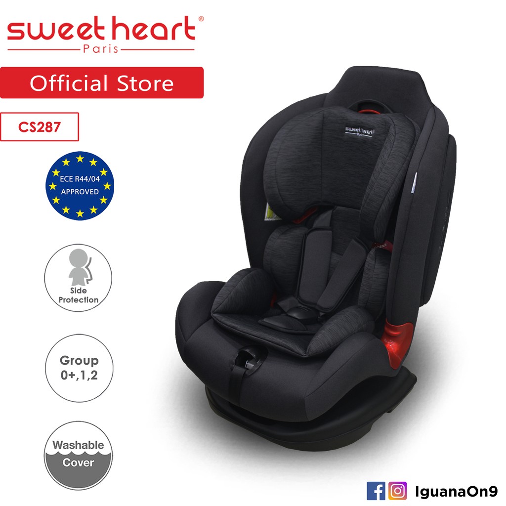 Sweet Heart Paris Car Seat With Shock Absorbtion Black Grey Cs287 Shopee Malaysia