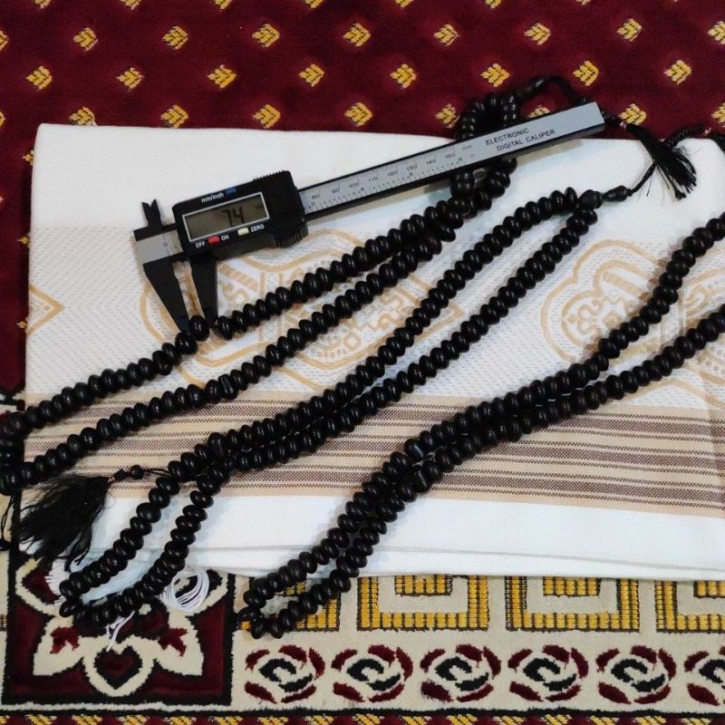 Tasbih Kayu Mulung Besar 7mm Hitam dan Meroon 99Biji ready stock ✨✨✨🌾🌾
