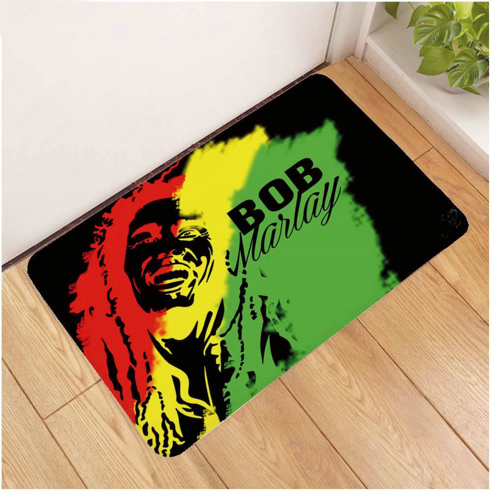 Bob Marley Rasta Rastafarian Non Slip Mat Rug Welcome Doormat Floor Bath Mat Rug Carpet Entrance Mat Decoration Shopee Malaysia